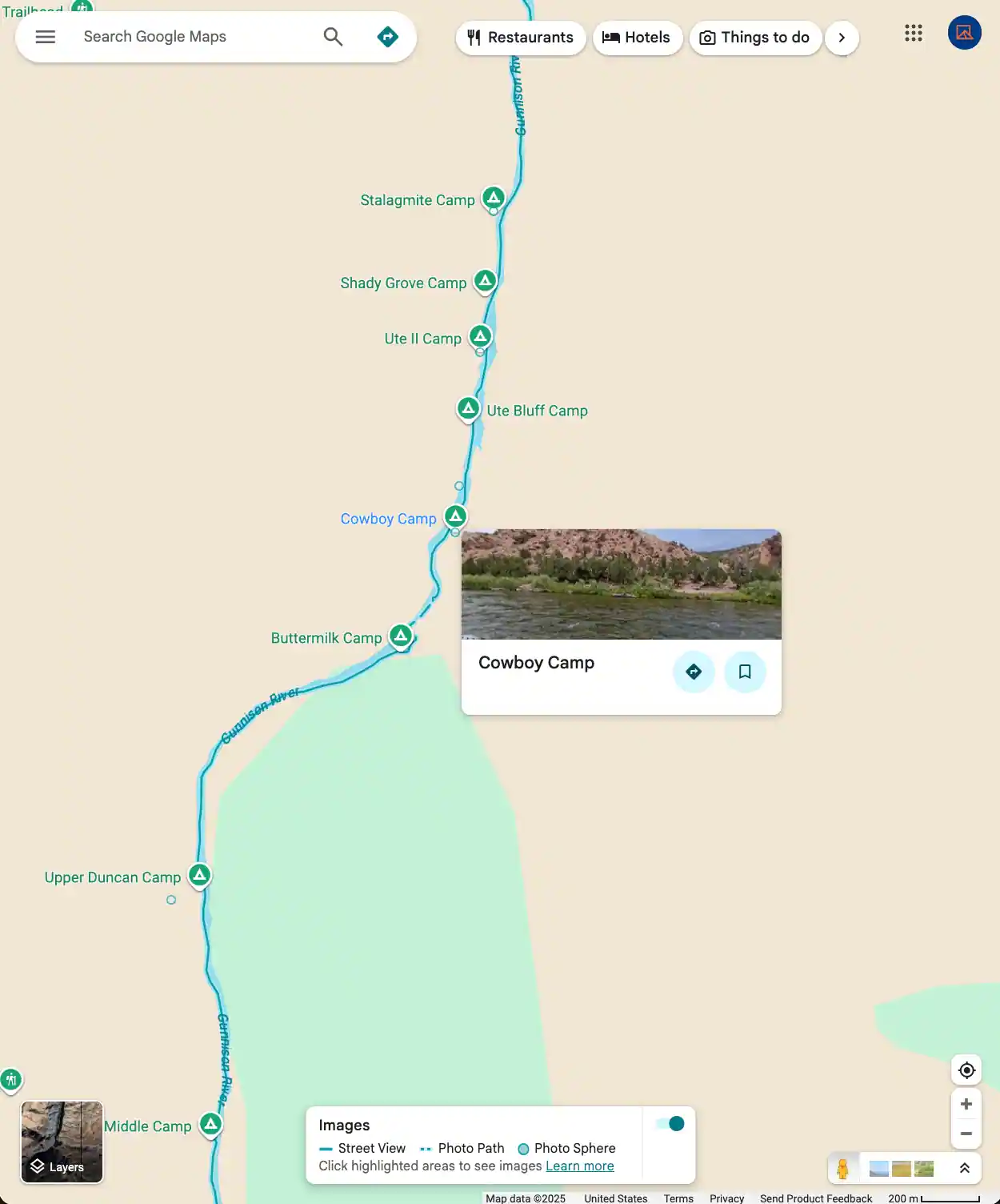 Raft navigating a rapid inside the Gunnison Gorge corridor