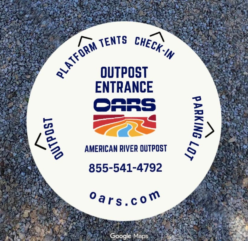 Nadir patch for an outpost tour, with directional arrows