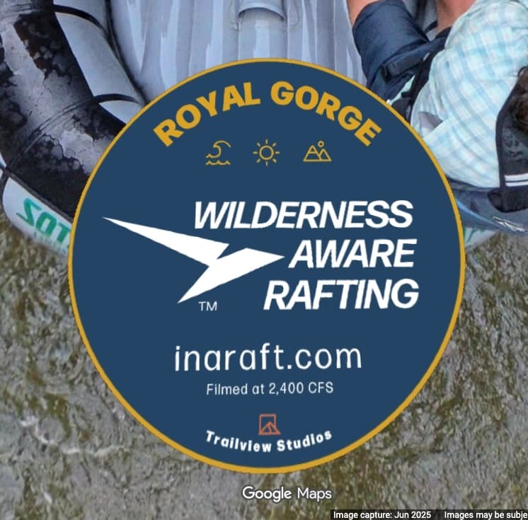 Nadir patch example with brand logo on river surface