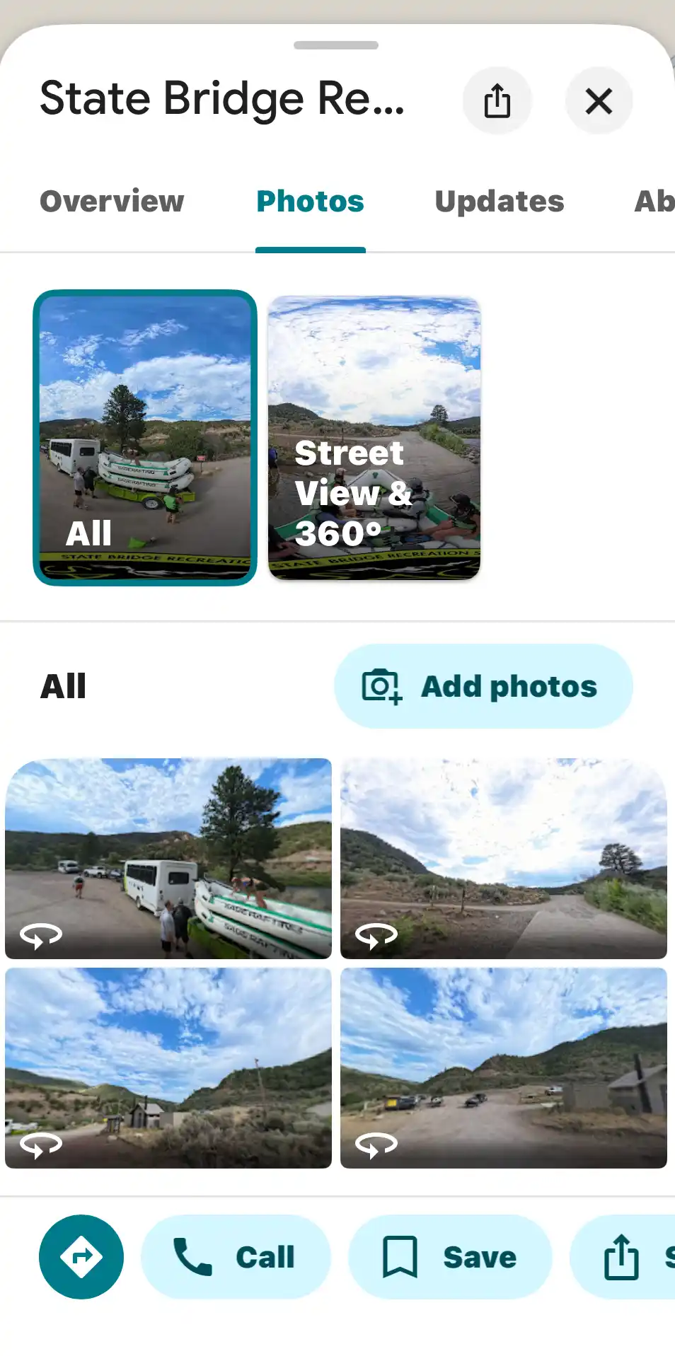 State Bridge Recreation Site photo album view